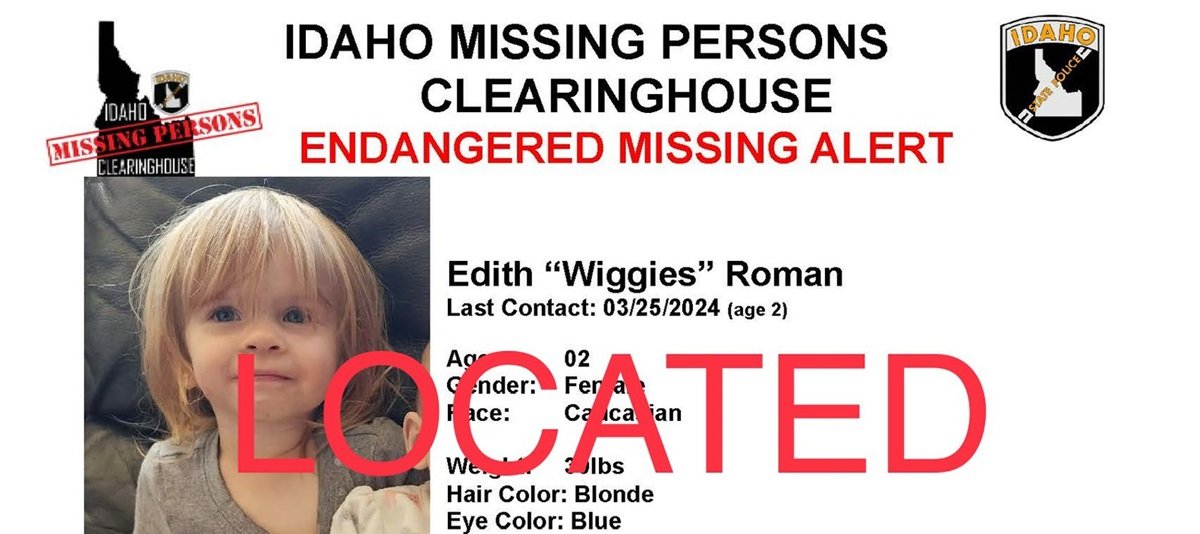 Edith Wiggies Roman Missing Boise Idaho Amber Alert Today